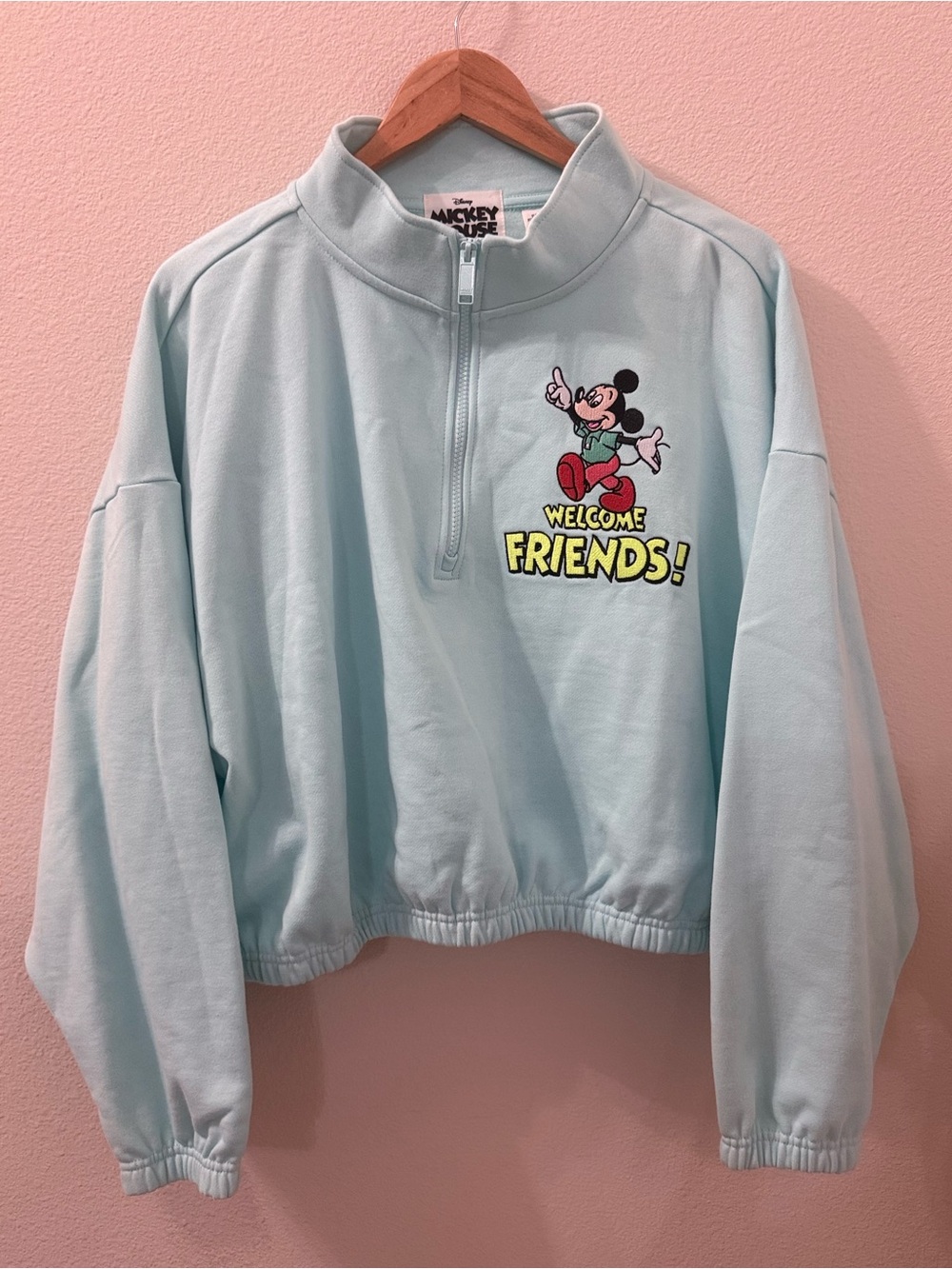 Disney Mickey Mouse Quarter-Zip Pullover NWT 2x